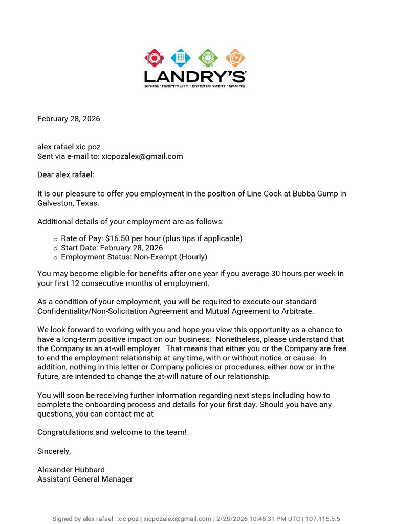 Offer Letter 79390 | PDF