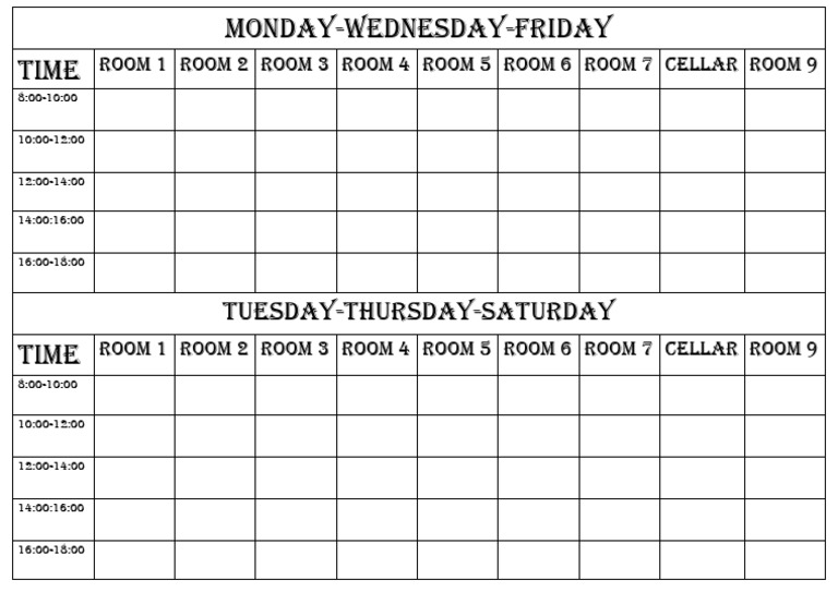 Time Table | PDF