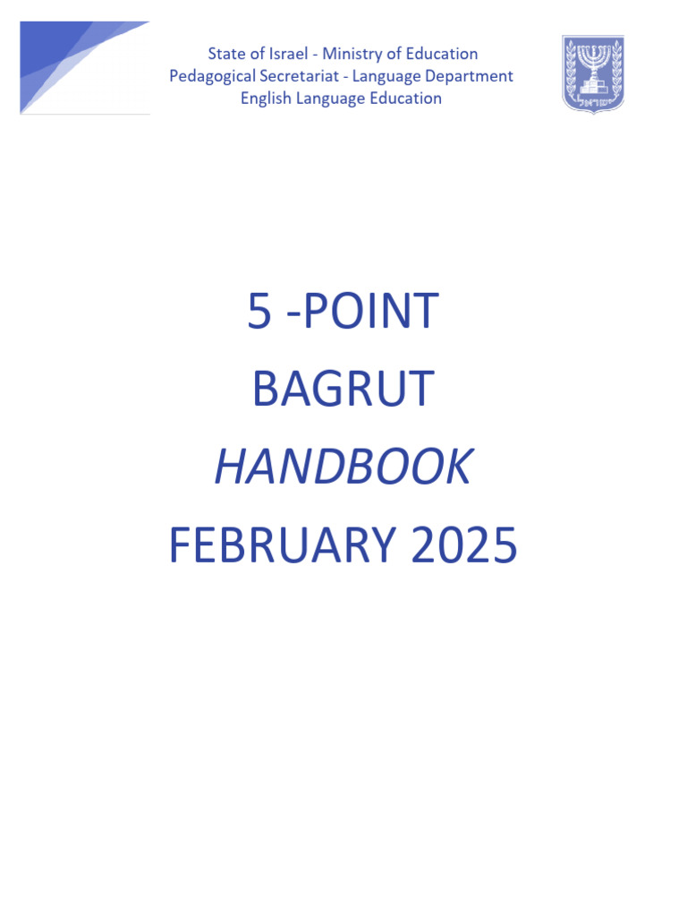 5 Points Booklet 2025 | PDF | Reading Comprehension | Language Education