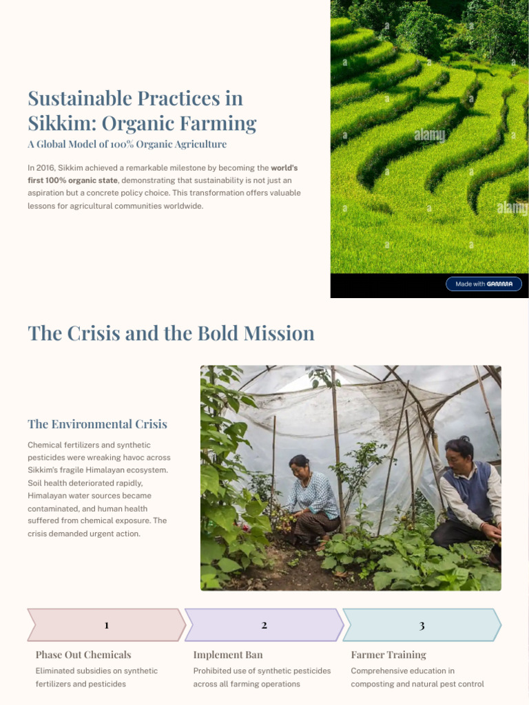 Sustainable Practices in Sikkim Organic Farming | PDF
