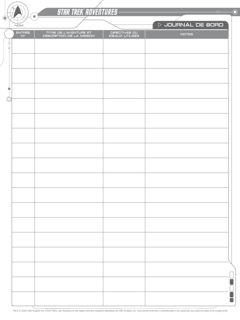 STA 2.0 - Livre de Base - Journal de Bord | PDF