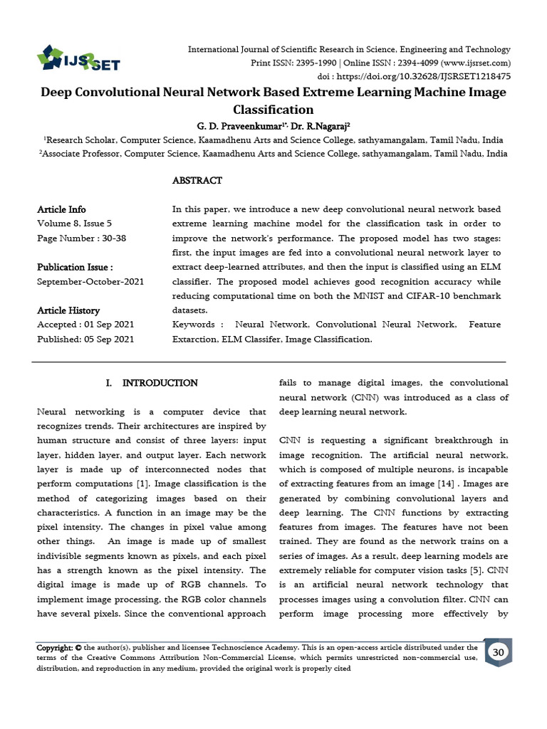 Deep Convolutional Neural Network Based Extreme Le | PDF | Deep ...