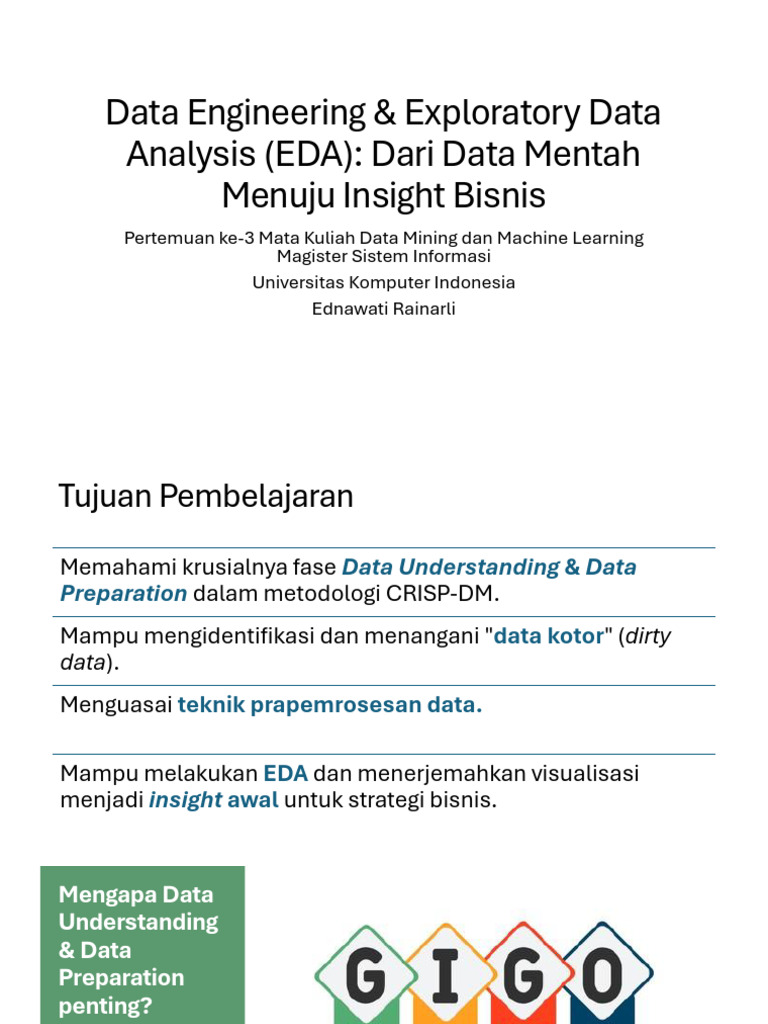 Pertemuan 3 Data Engineering Exploratory Data Analysis EDA | PDF