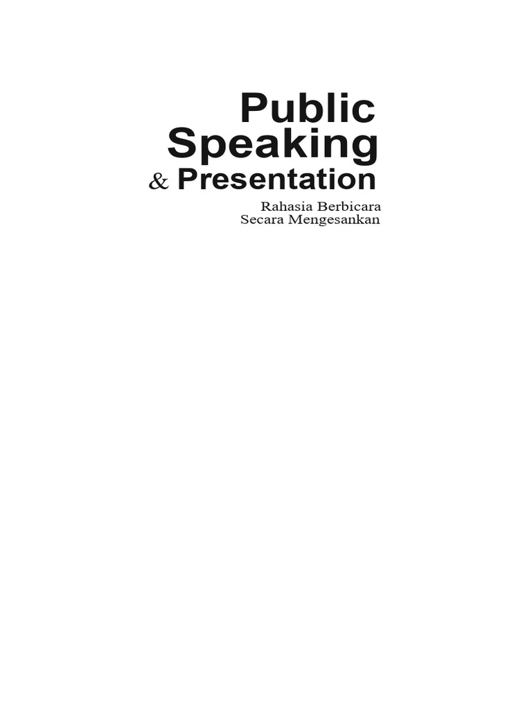 Public Speaking (Final) | PDF