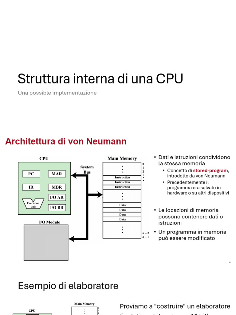 Lezione09 U02 Struttura Cpu Datapath | PDF