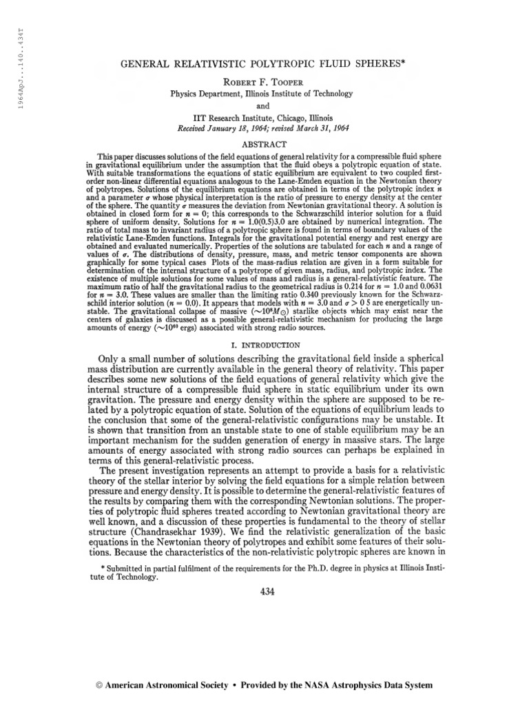 Polytropic_EoS | PDF | General Relativity | Gases
