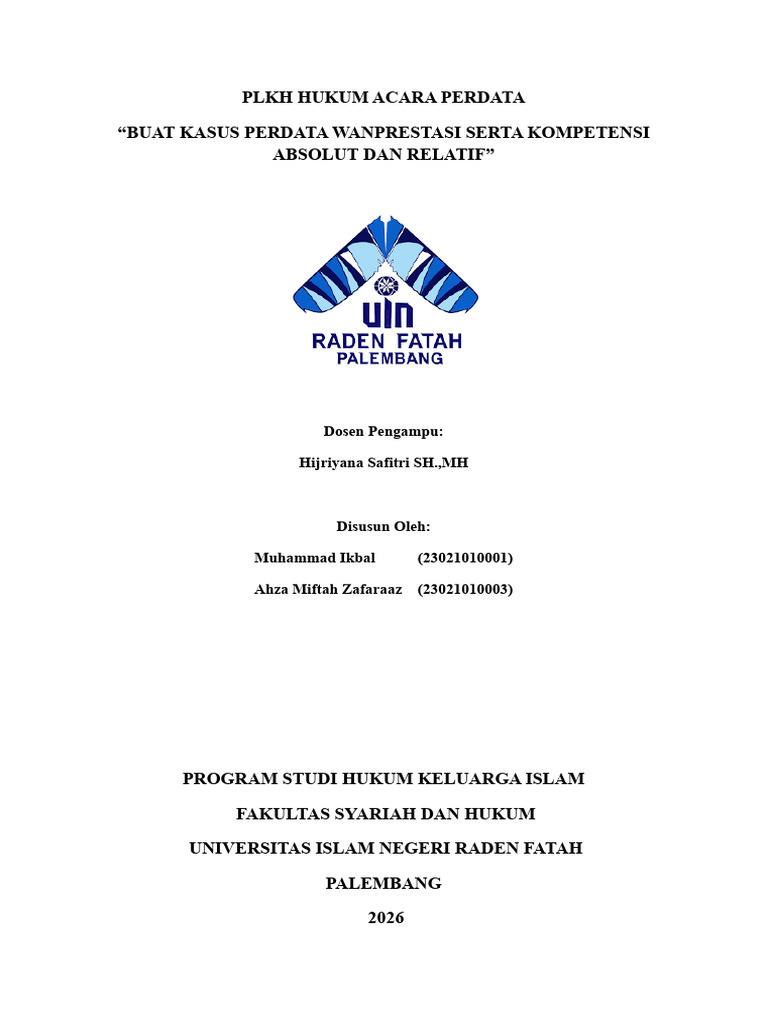 PLKH Hukum Acara Perdata Ikbal Ahza | PDF