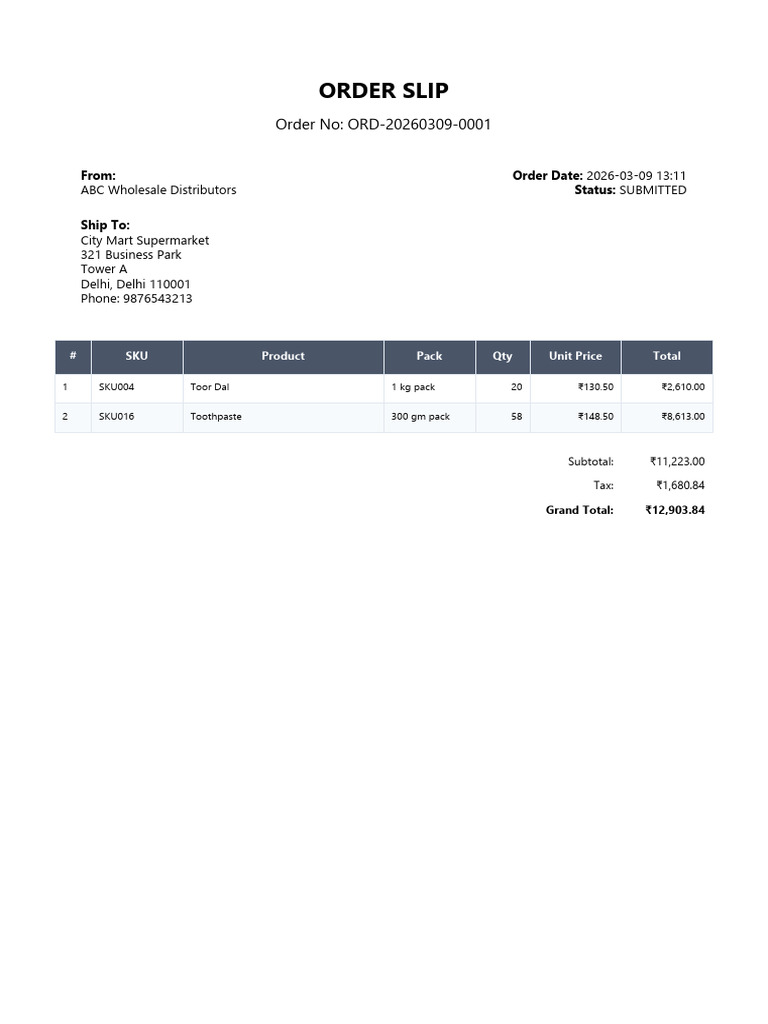 order_slip_ORD-20260309-0001 | PDF