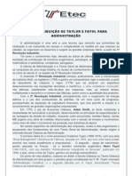 Contribuição de Taylor e Fayol para Administração