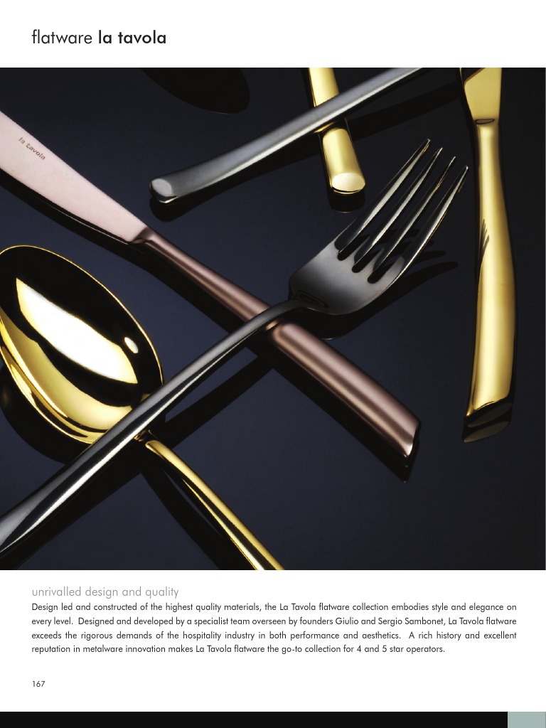 La Tavola Flatware Collections 7 PDF Tableware Spoon