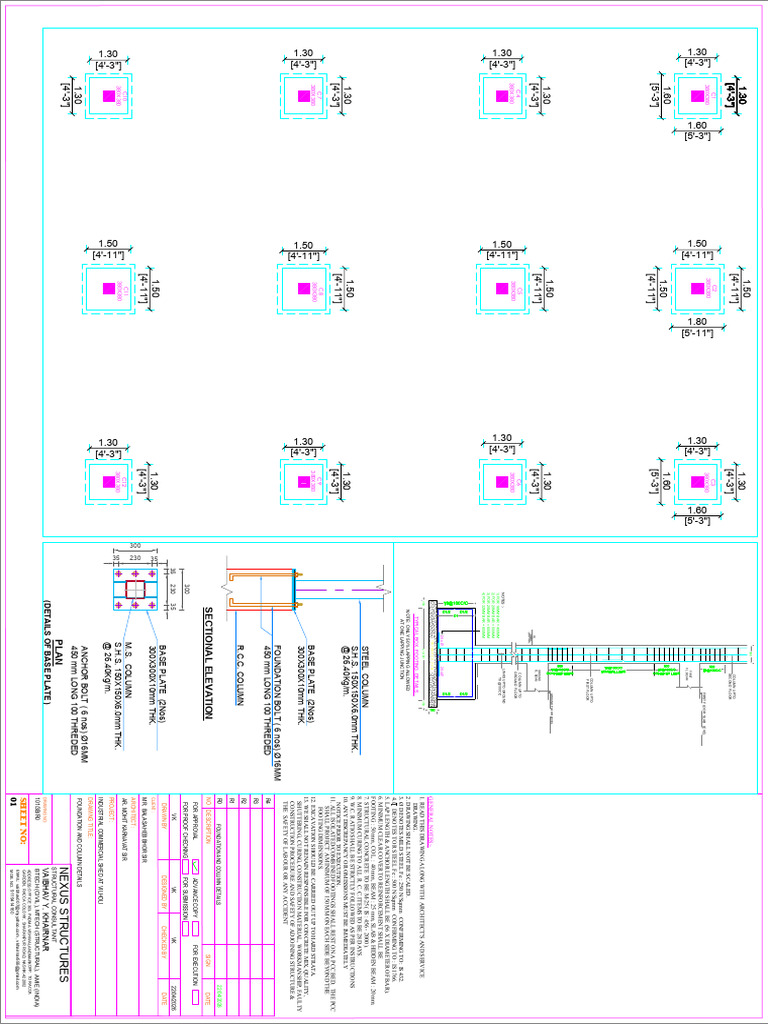 Sheet 03 Industrial Column and Foundation | PDF | Structural ...