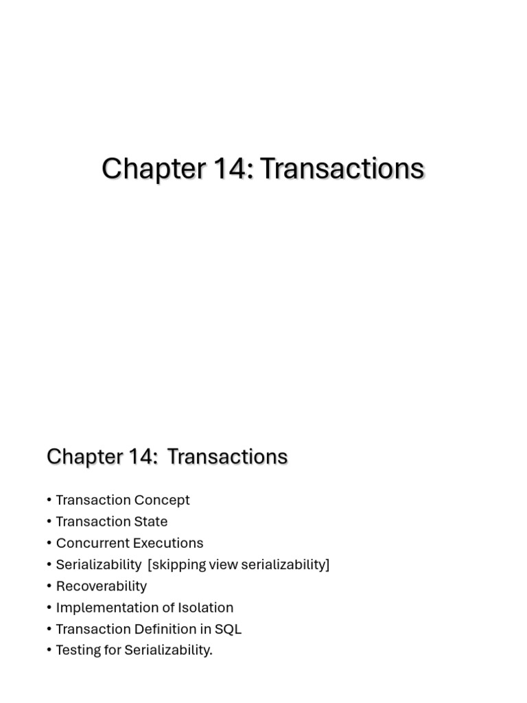 ch14 | PDF | Database Transaction | Acid
