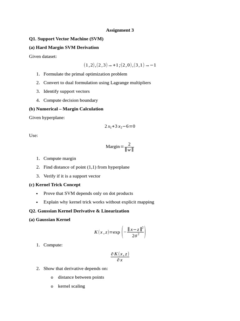 Assignment 3 | PDF | Support Vector Machine | Cluster Analysis