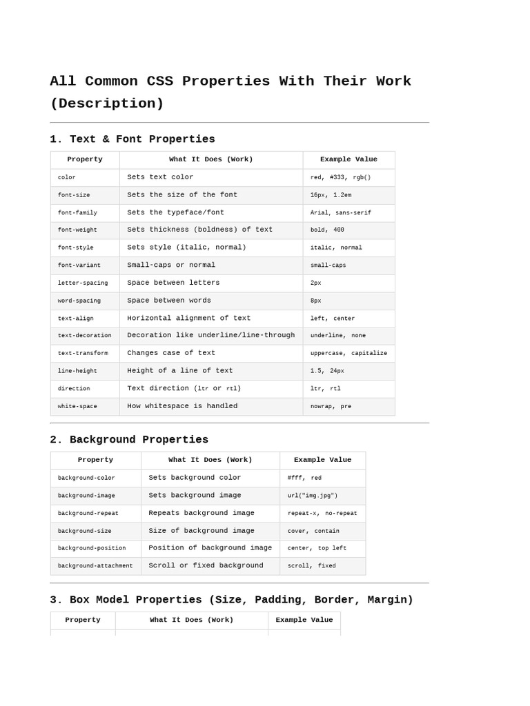 CSS-list | PDF | Graphic Design | Text