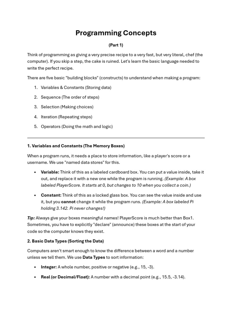 IGCSE PC | PDF | Data Type | Programming