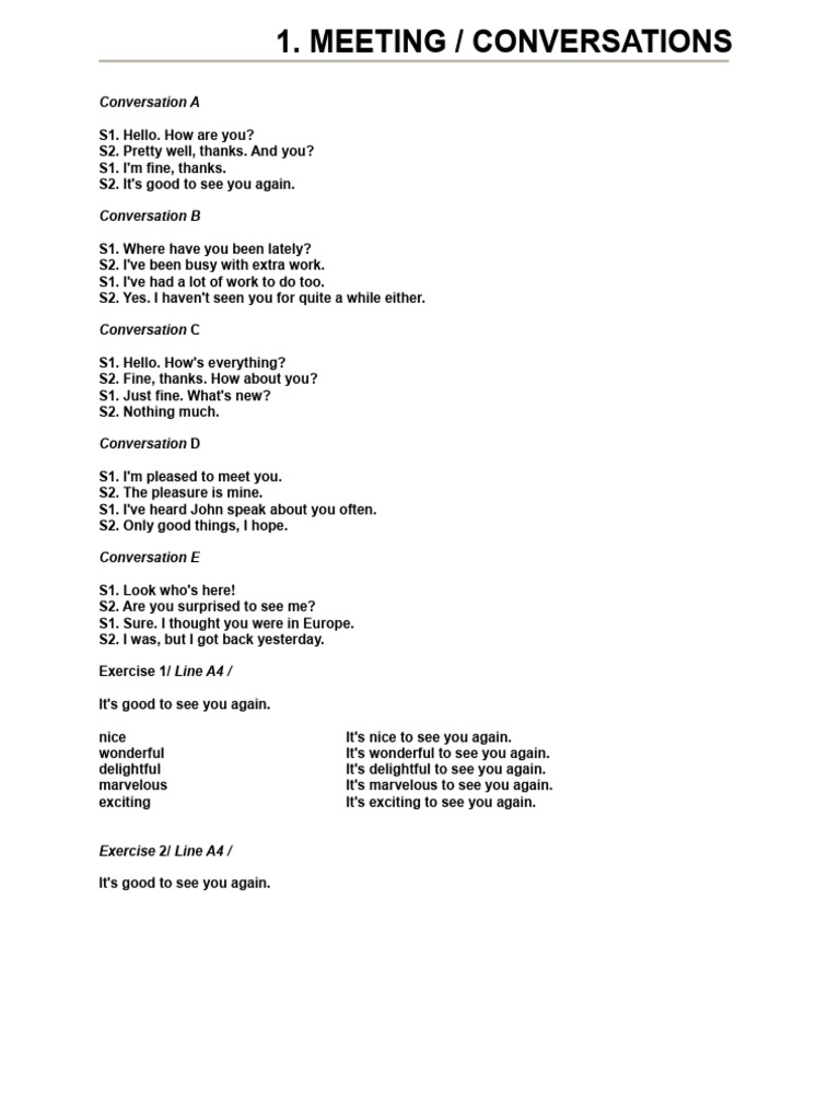 1 English Conversation Practice | PDF