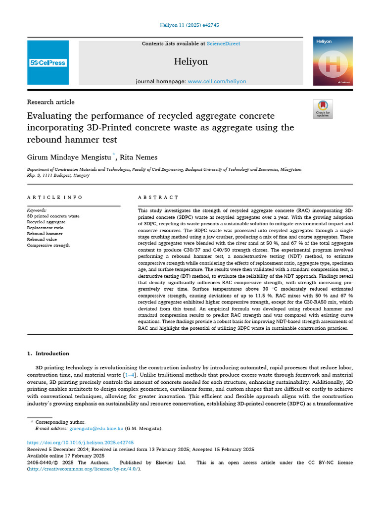 Evaluating the Performance of Recycled Aggregate Concrete Incorporating ...