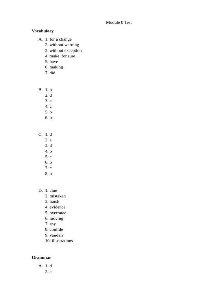 Module 8 Test | PDF