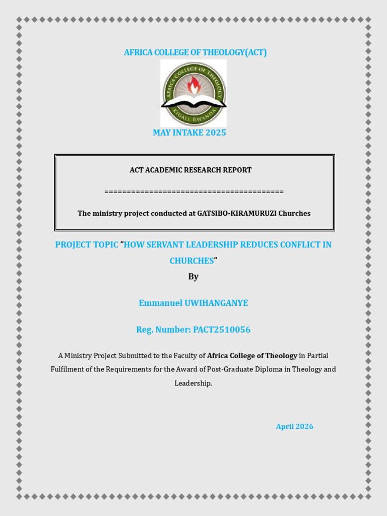 Emmanuel Research Writing Report Final Work | PDF | Disciple ...