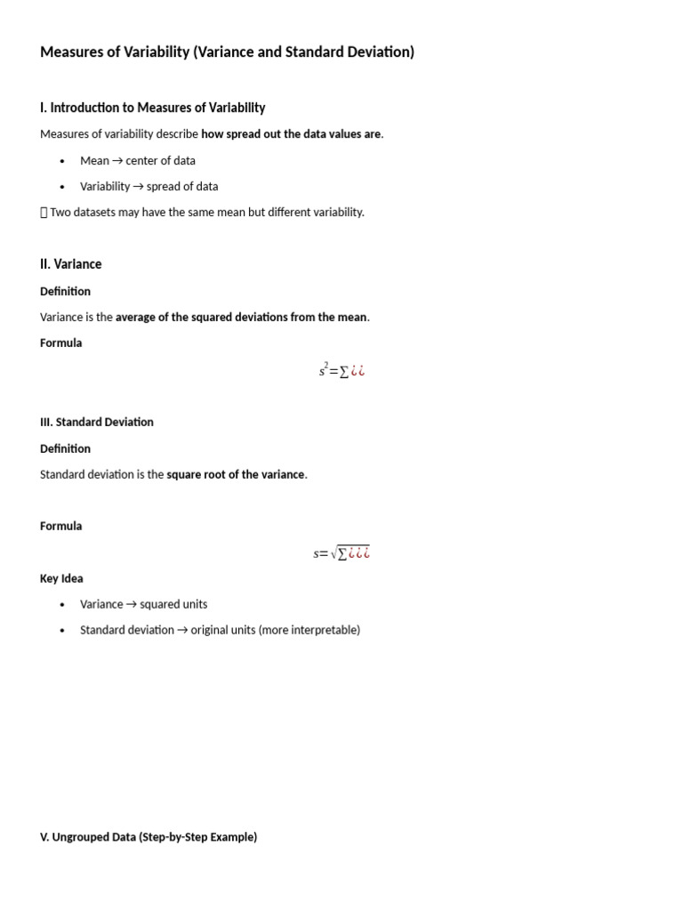 Basic Statistics Part II | PDF | Standard Deviation | Coefficient Of ...