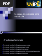 Técnicas anestésicas para mandíbula
