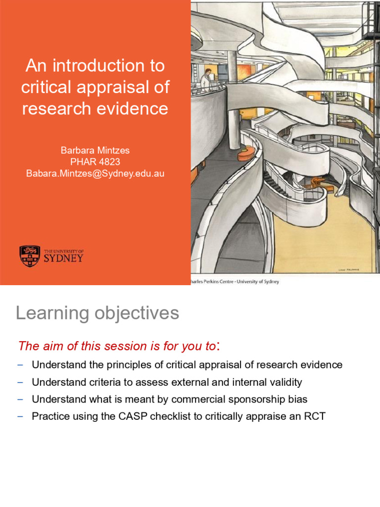 Critical appraisal | PDF | Randomized Controlled Trial | Medicine