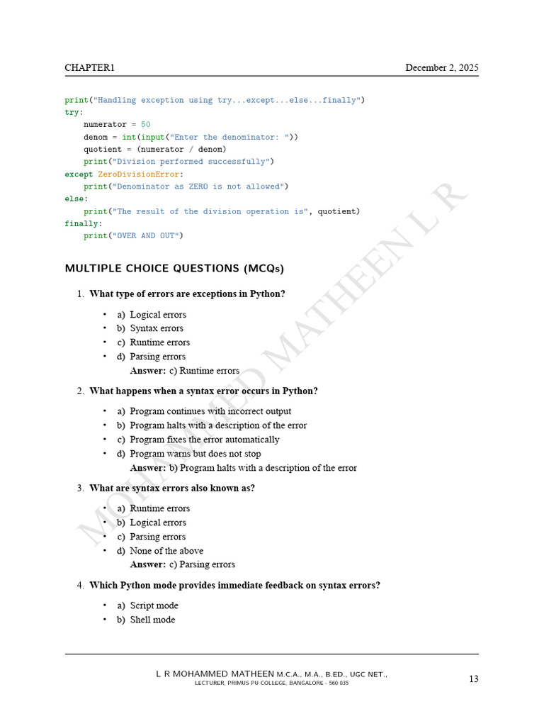 Chapter1 Removed | PDF | Python (Programming Language) | Computer Science