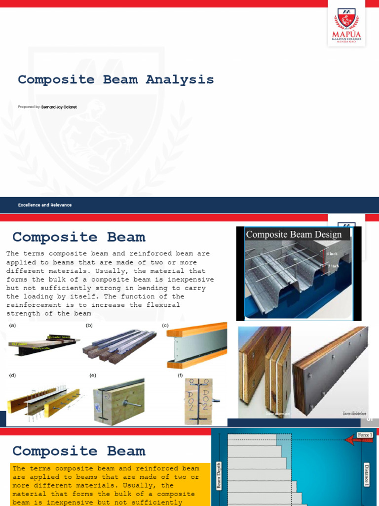 Composite Beam Analysis(1) | PDF | Bending | Beam (Structure)