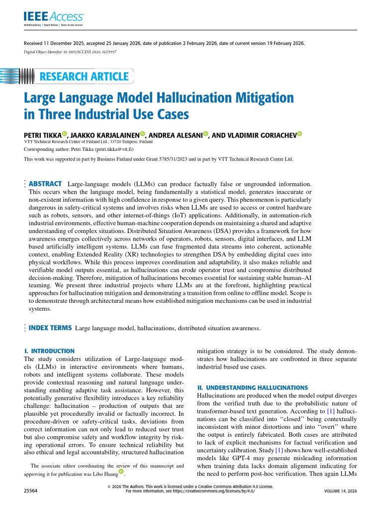 Large Language Model Hallucination Mitigation in Three Industrial Use ...