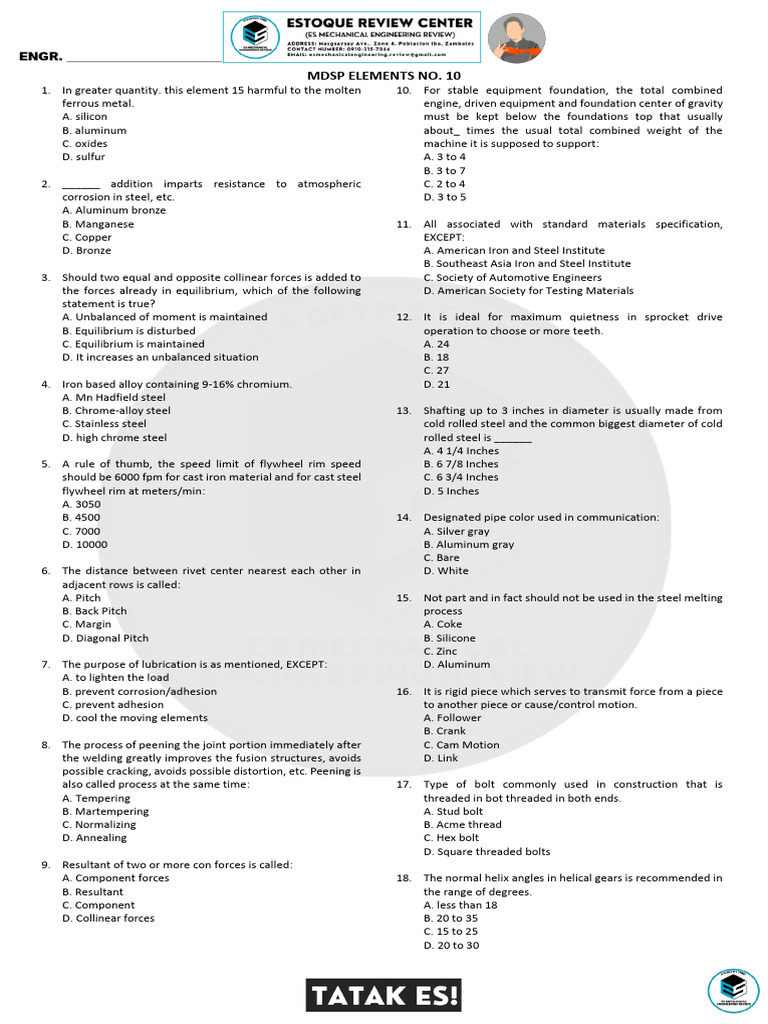 MDSP Elements No.10 | PDF | Steel | Gear