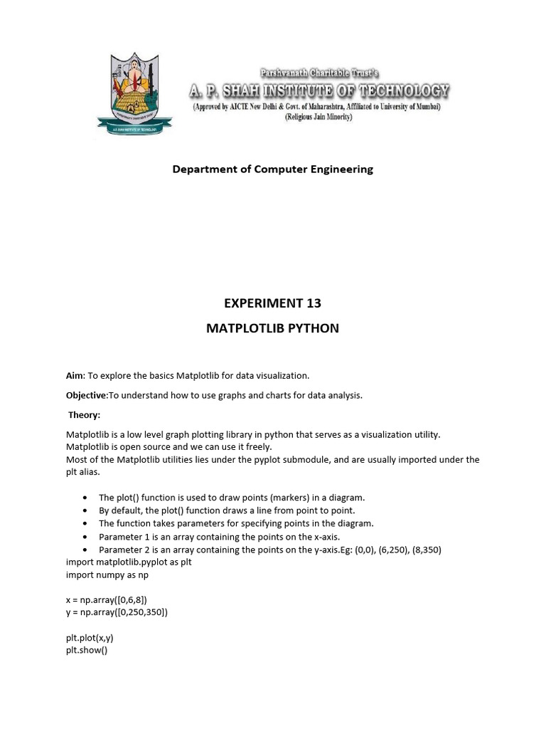 Experiment 13 Major Manual | PDF | Parameter (Computer Programming ...