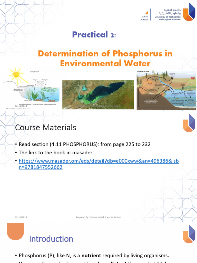 Practical2.Phosphorus (1) | PDF | Eutrophication | Phosphorus
