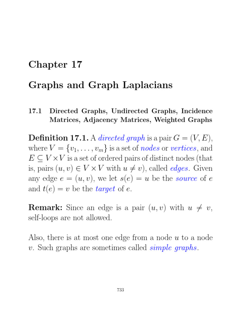 Chapter 17. Graphs and Graph Laplacians | PDF | Eigenvalues And ...