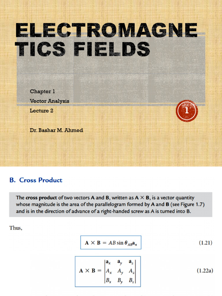 Lecture 2 - Vector Analysis | PDF