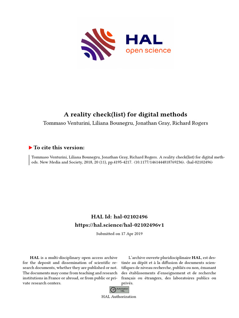 Venturini et al. - 2018 - A reality check(list) for digital methods (1 ...