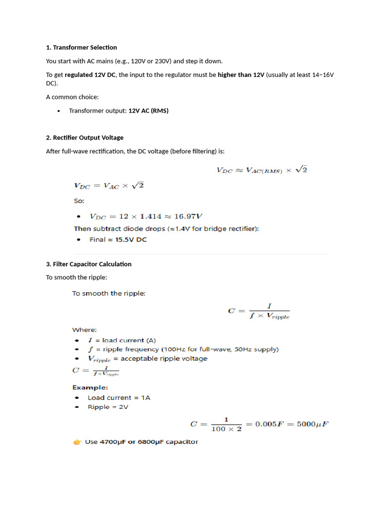 IA Calculations Power Supply | PDF