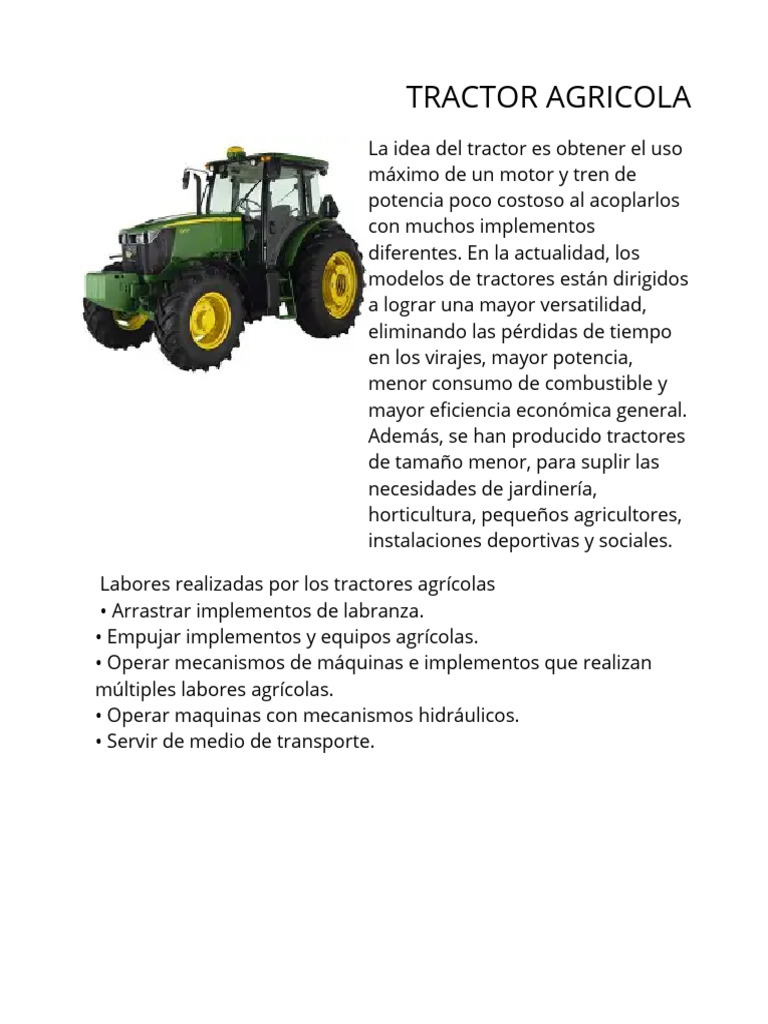 Tractor Agricola | PDF | Tractor | Arado