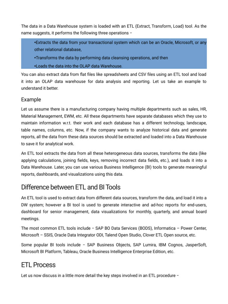 ETL Testing | PDF | Data Warehouse | Database Index