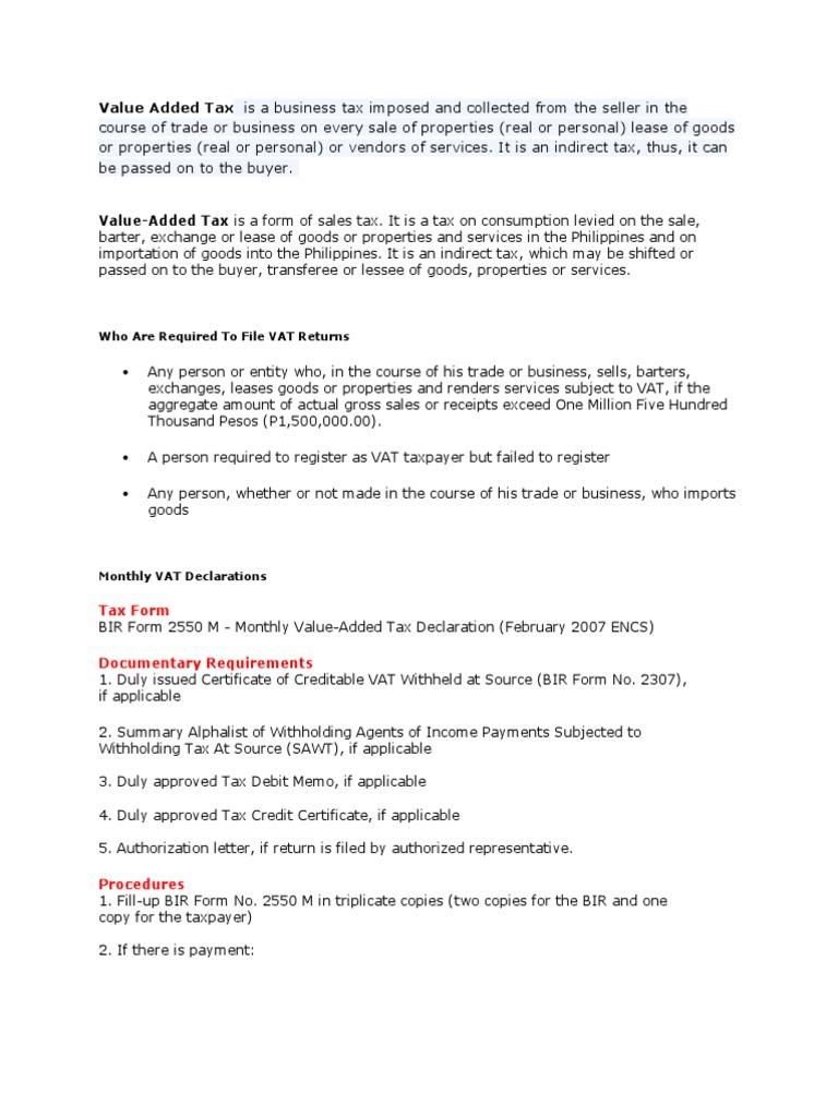 VAT Guidelines for Philippine Businesses | PDF | Value Added Tax | Invoice