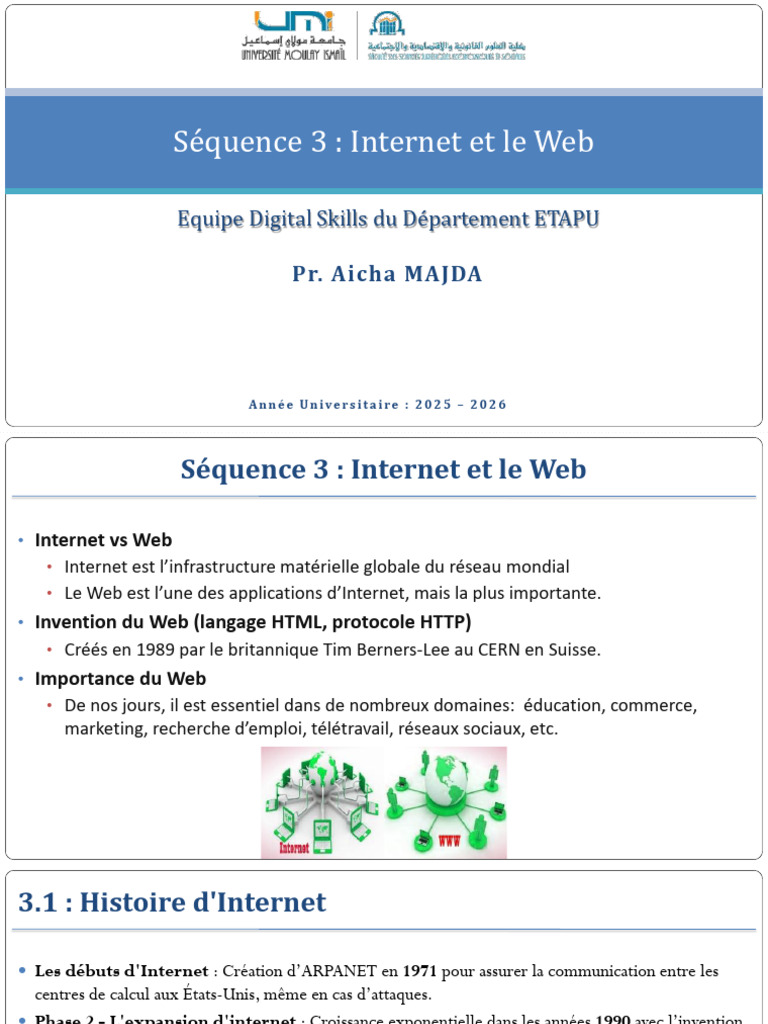 Sequence3-Internet Et Web | PDF | Internet | Internet et Web