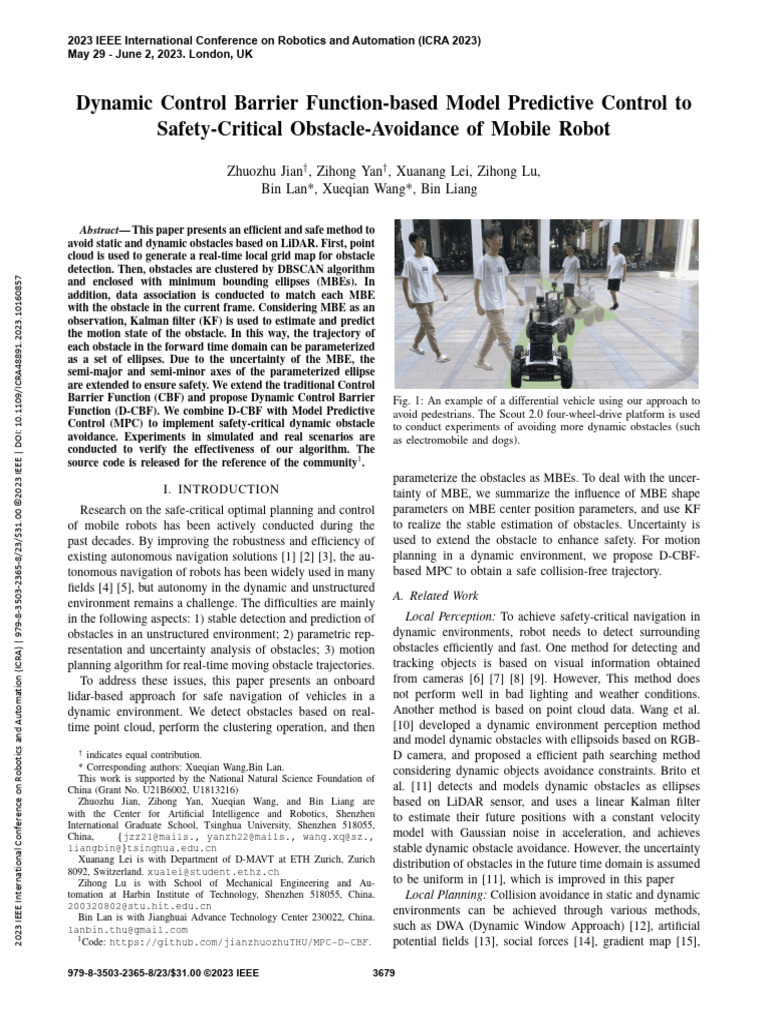 Dynamic Control Barrier Function-based Model Predictive -- Zhuozhu Jian ...