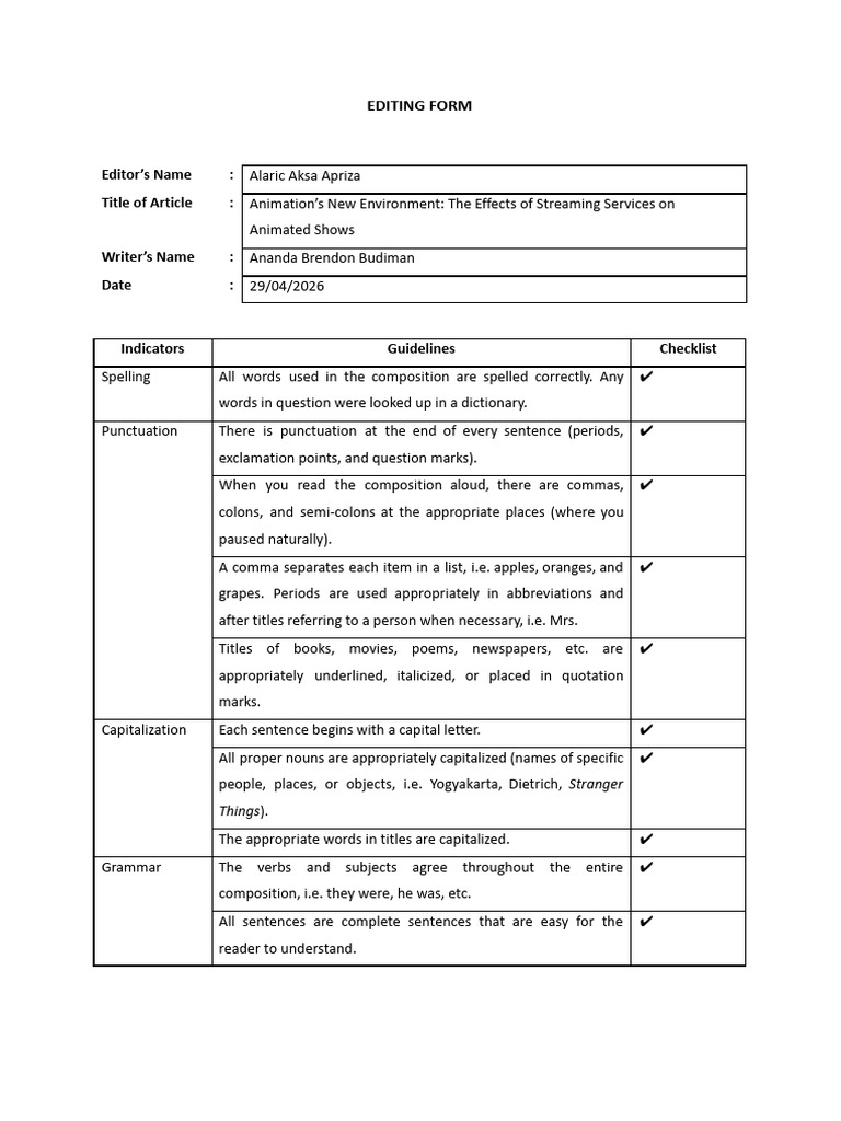 Editing Form b | PDF