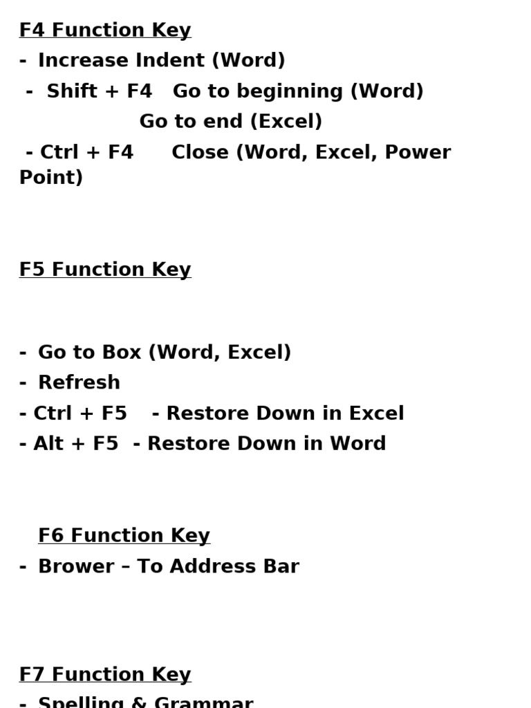 6-7 Function Keys | PDF