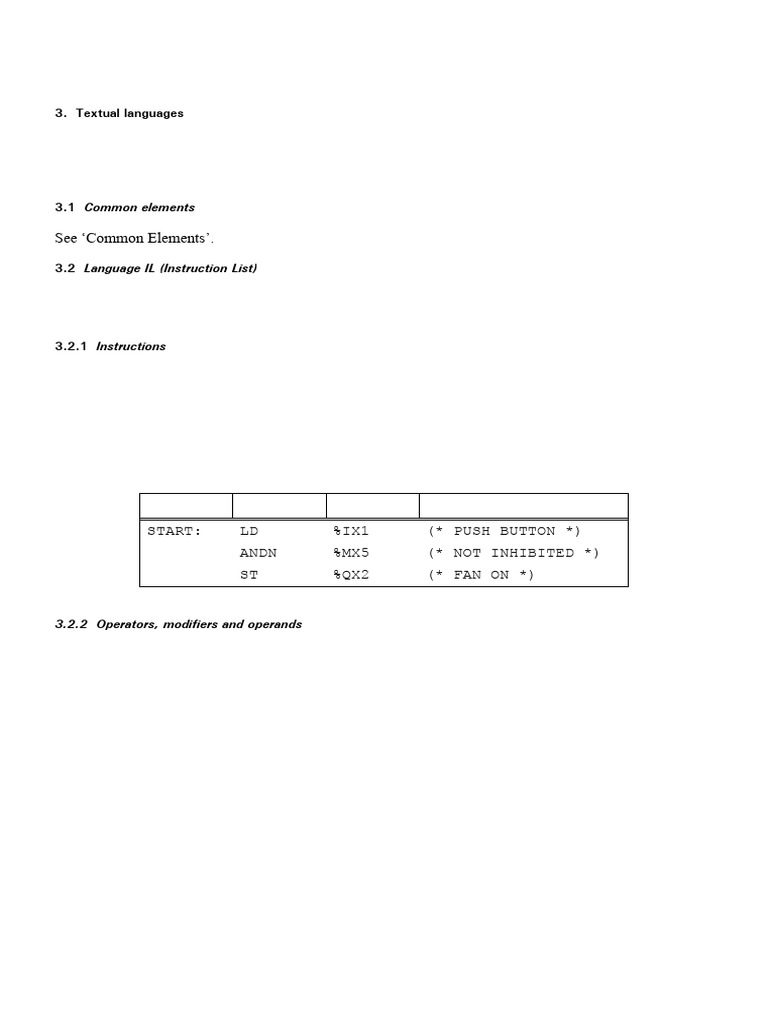 Instruction List Textual | PDF | Boolean Data Type | Computing