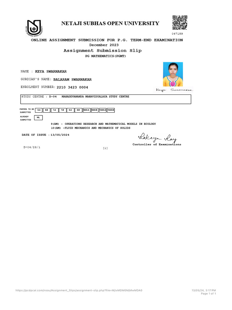 Nsou Examination Portal | PDF
