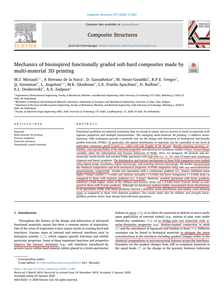 Mirzaali Et Al., Mechanics of Bioinspired | PDF | Fracture | Fracture ...