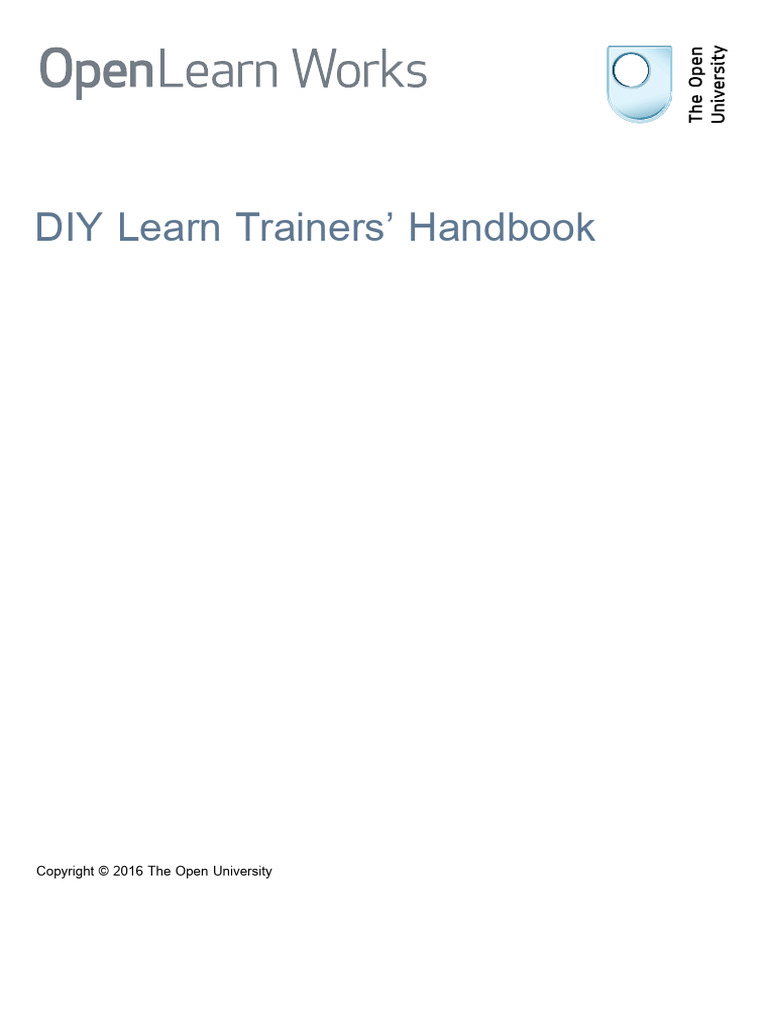 Diy Learn Trainers Handbook Printable | PDF | Learning | Swot Analysis