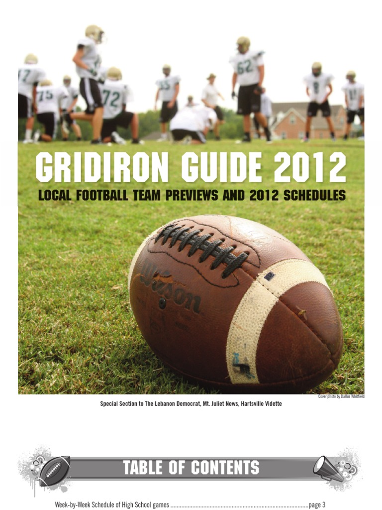 Gridiron Guide 2012 Gridiron Football American Football