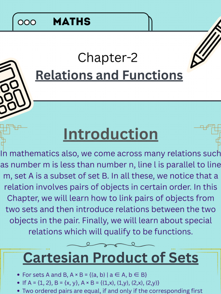 Chapter 2 Relations and Functions (4) | PDF