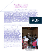 2012 Jesus Loves Malawi August Newsletter